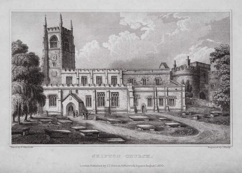 Skipton Church by Nathaniel (after) Whittock