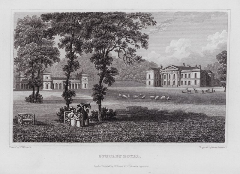 Studley Royal by Nathaniel (after) Whittock