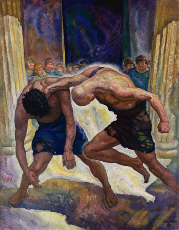 Odyssey: The beggars fight by Newell Convers Wyeth
