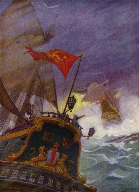 Illustration for Westward Ho! by Charles Kingsley by Newell Convers (after) Wyeth