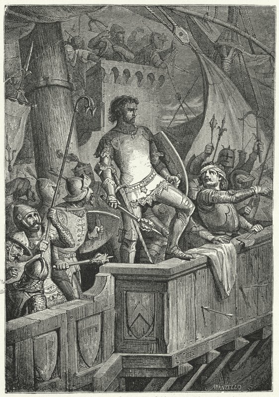 Crusaders Attacking Constantinople on the Fourth Crusade by Niccolo Sanesi