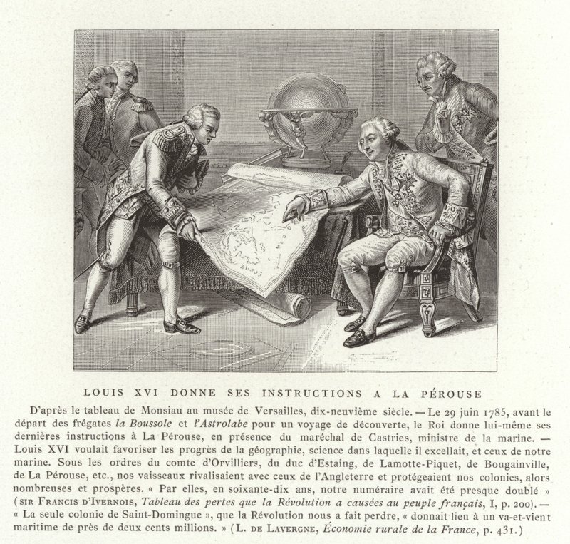 Louis XVI of France Giving His Instructions to the Comte de Laperouse, 1785 by Nicolas Andre Monsiau