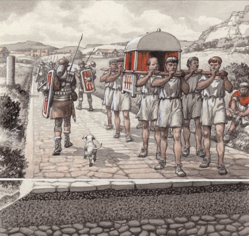 A Roman Road by Pat (1907-95) Nicolle