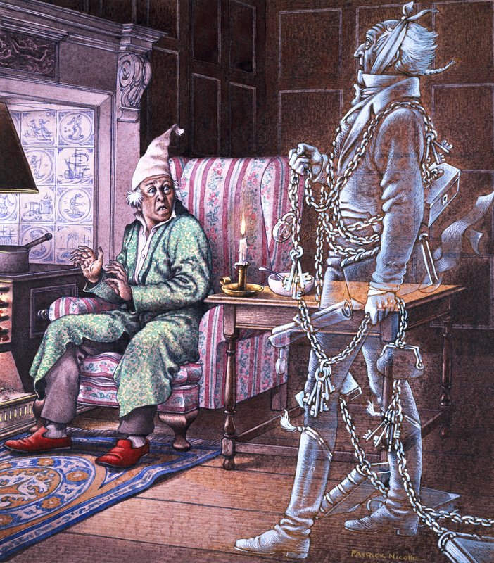 Christmas Ghost by Pat (1907-95) Nicolle