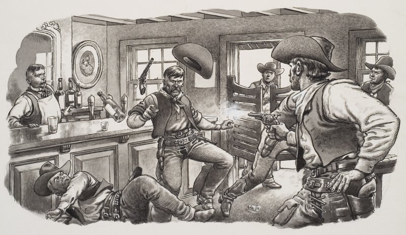 Cowboys of Oregon by Pat (1907-95) Nicolle