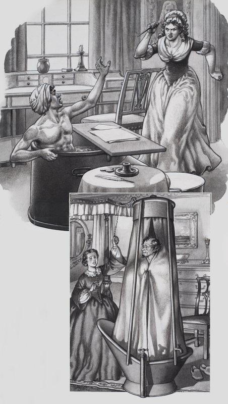 Jean Paul Marat (1743-93) and Disraeli (1804-81) by Pat (1907-95) Nicolle