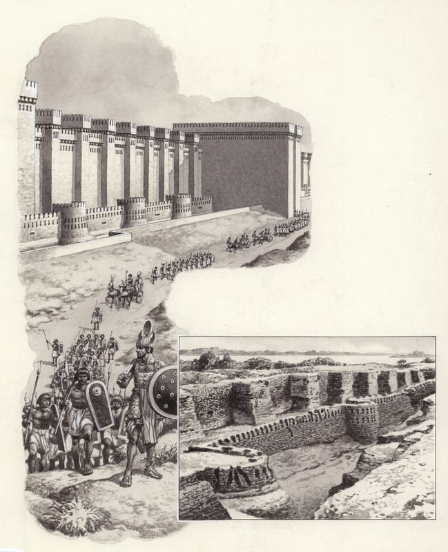 The Fortress of Buhen by Pat (1907-95) Nicolle