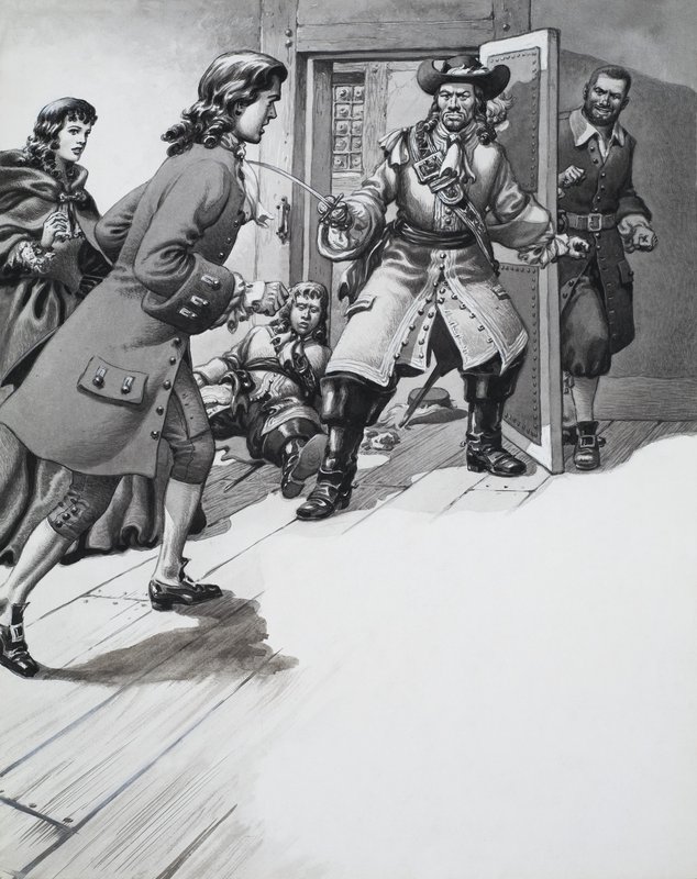 Unidentified Story Illustration by Pat (1907-95) Nicolle