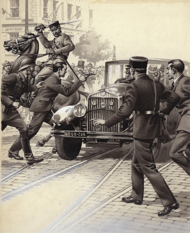 Murder of King Alexander of Yugoslavia by Pat (1907 95) Nicolle