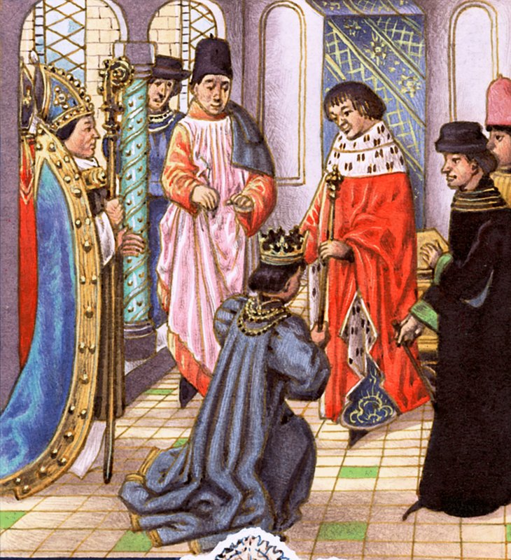 Richard II resigning his crown to Henry Bollingbroke, later Henry IV by Pat (1907 95) Nicolle