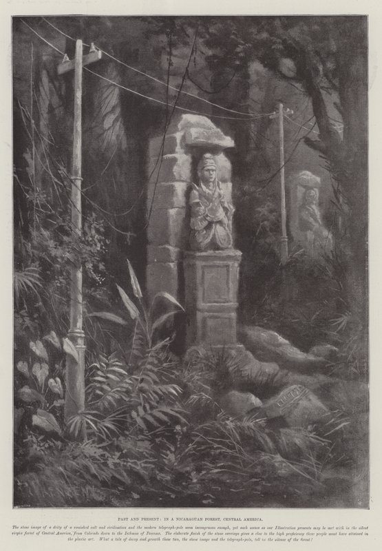 Past and Present, in a Nicaraguan Forest, Central America by Paul Frenzeny