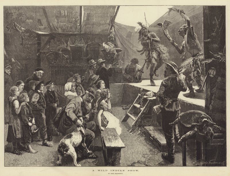 A Wild Indian Show by Paul Friedrich Meyerheim