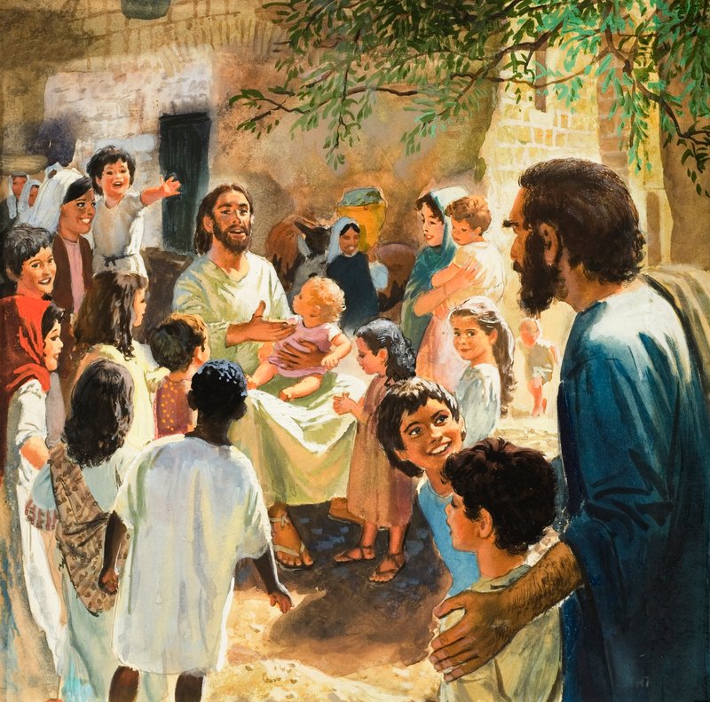 Christ with Children by Peter Seabright