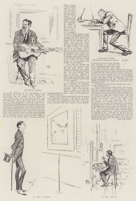 An English Humoristic Artist, Mr Phil May at Home by Phil May