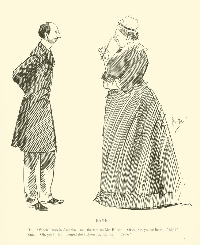 Cartoon by Phil May, from the 1890s by Phil May