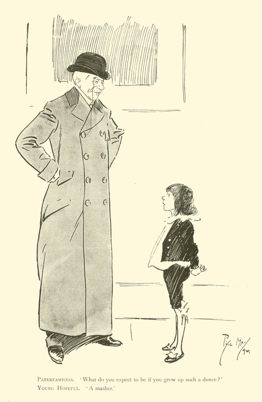 Cartoon by Phil May, from the 1890s by Phil May