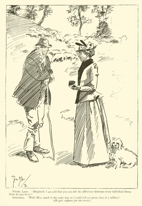 Cartoon by Phil May, from the 1890s by Phil May