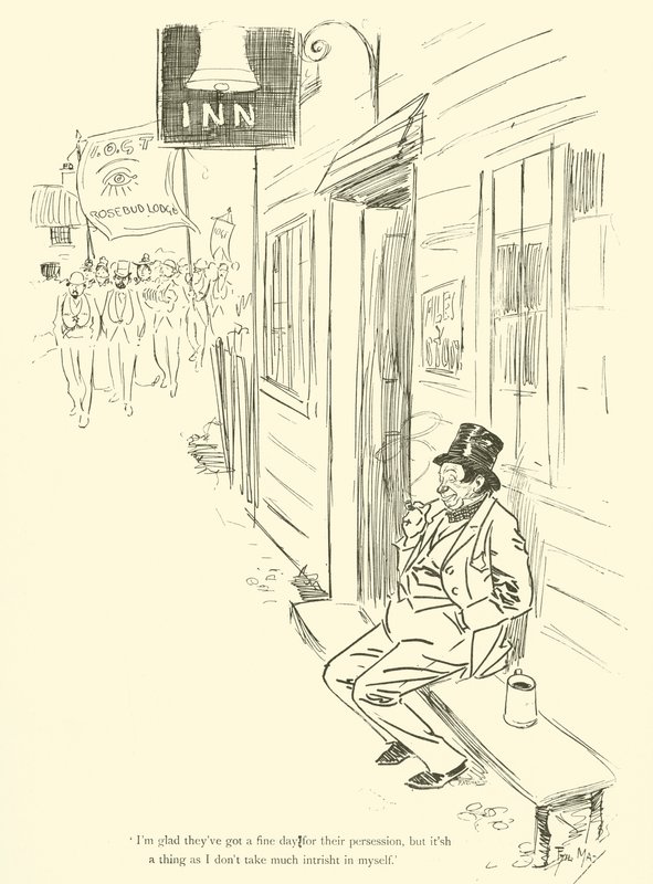 Cartoon by Phil May, from the 1890s by Phil May