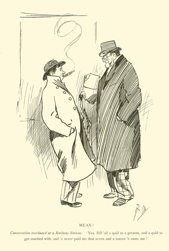 Cartoon by Phil May, from the 1890s by Phil May