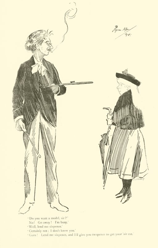 Cartoon by Phil May, from the 1890s by Phil May