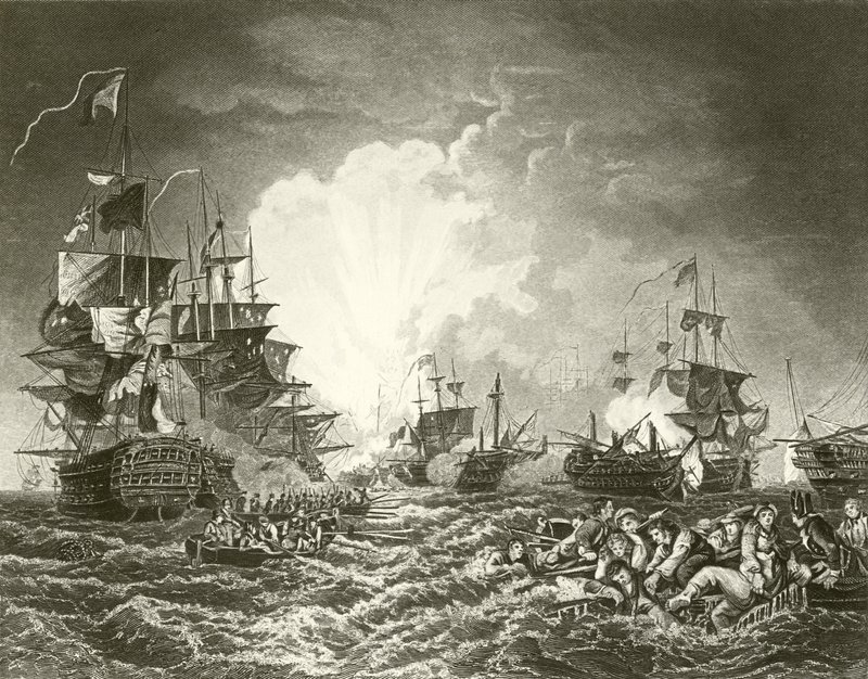 The Battle of the Nile by Philippe-Jacques de Loutherbourg
