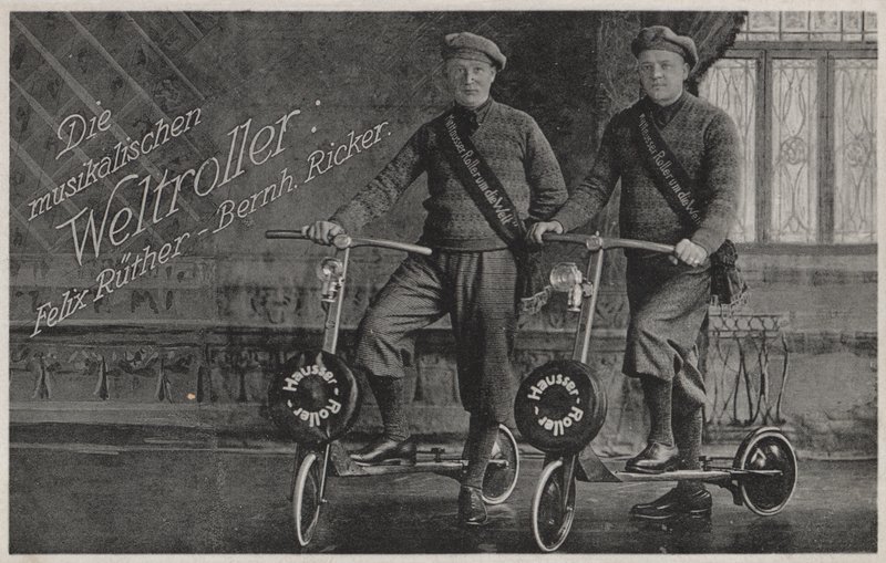 Felix Ruether and Bernhard Ricker, musical scooter riders by Photographer German
