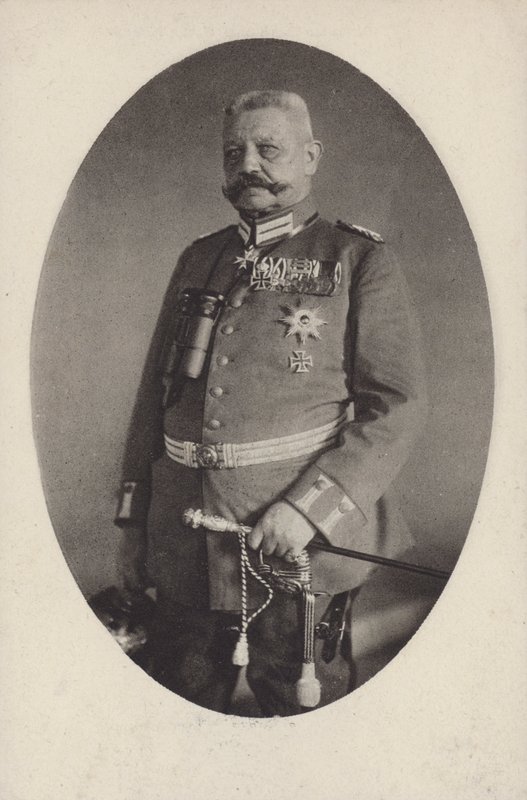 Field Marshal Paul von Hindenburg, Commander of the German Army in World War I by Photographer German