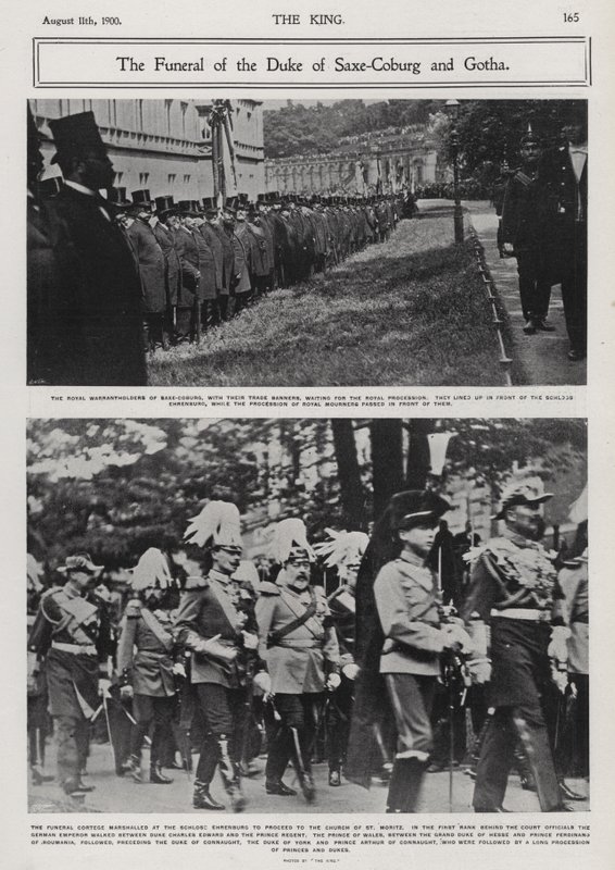 Funeral of Alfred, Duke of Saxe-Coburg and Gotha, second son of Queen Victoria and Prince Albert, Coburg, Germany by Photographer German