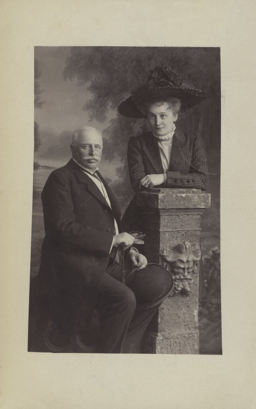 Graf Ferdinand von Zeppelin, German Airship Designer and Constructor, and His Wife Isabella by Photographer German
