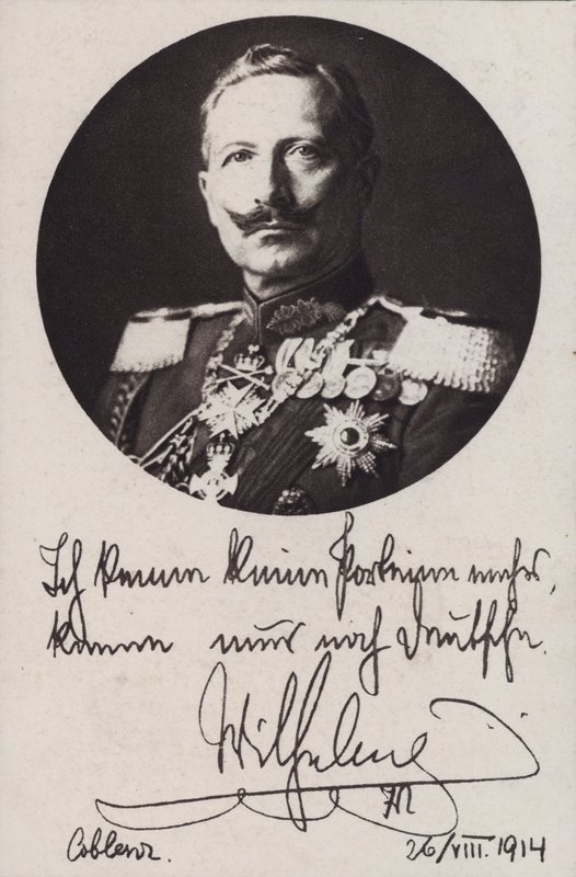 Kaiser Wilhelm II of Germany, First World War propaganda postcard by Photographer German