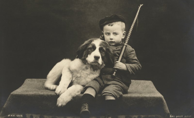 Little boy with dog by Photographer German