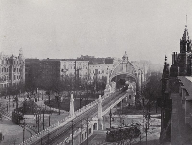 Nollendorfplatz, Elevated Railway Station by Photographer German