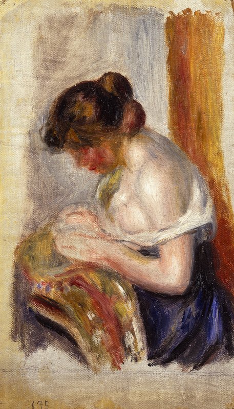 Pierre-Auguste Renoir、LA COUSEUSE、画集画 Pierre_Auguste_Renoir_-