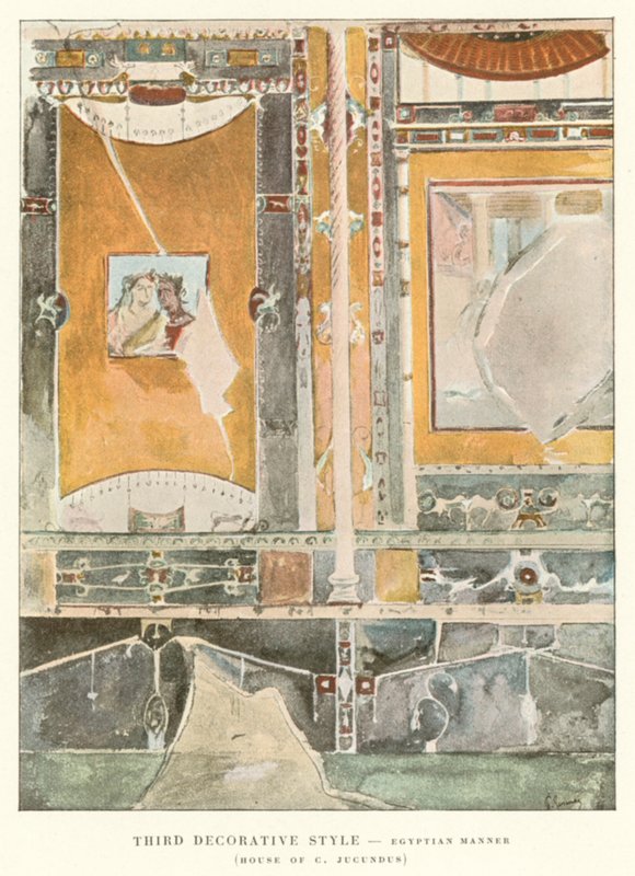 Third Decorative Style, Egyptian Manner, House of C Jugundus by Pierre Gusman