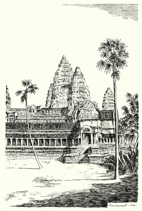 The Towers of Angkor Vat by Pierre Jeannerat de Beerski