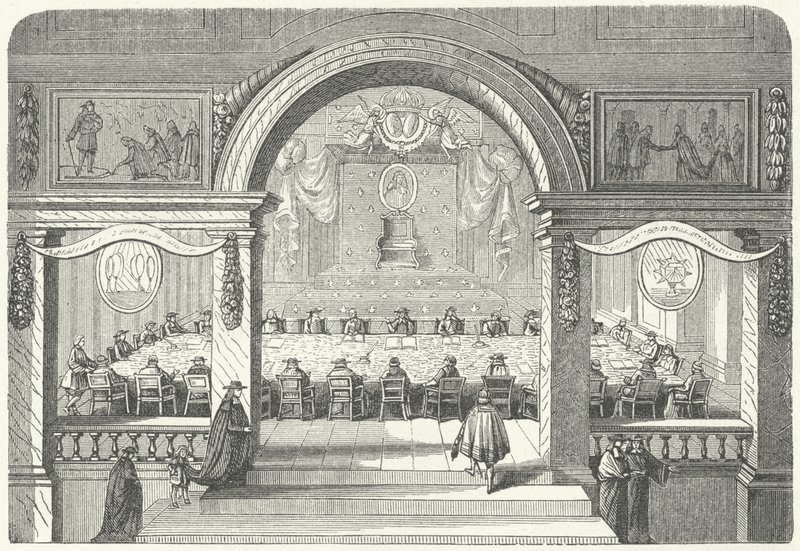 Meeting of the Academie Francaise des Sciences in the Louvre by Pierre Paul Sevin