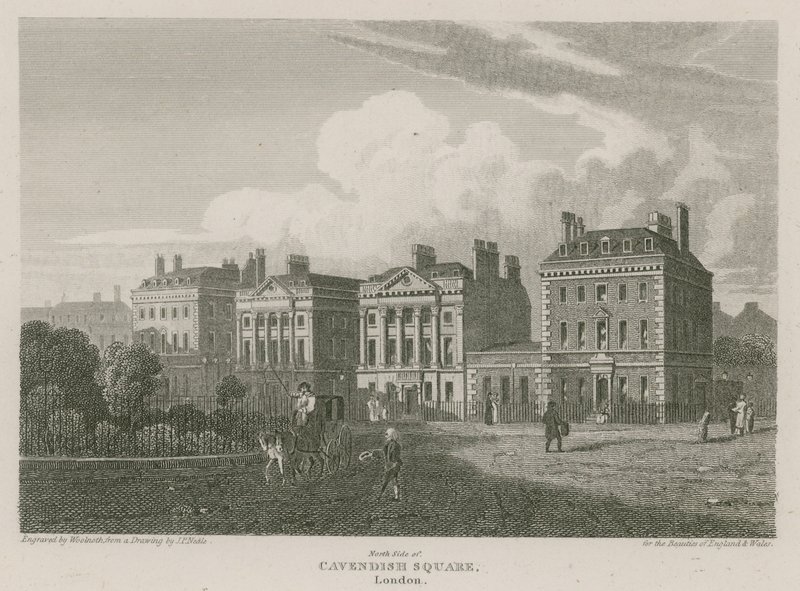 North side of Cavendish Square, London by Pieter Jansz. Quast