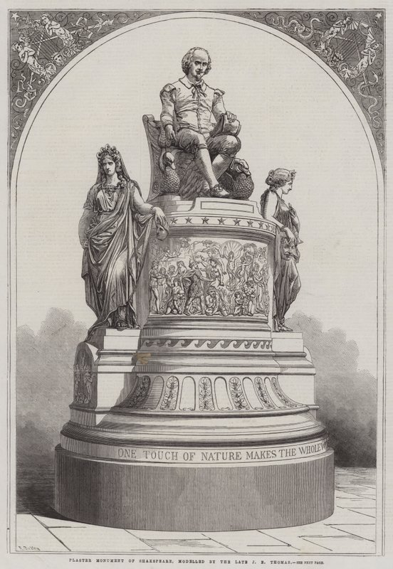 Plaster Monument of Shakespeare, Modelled by the Late J E Thomas by R. Dudley