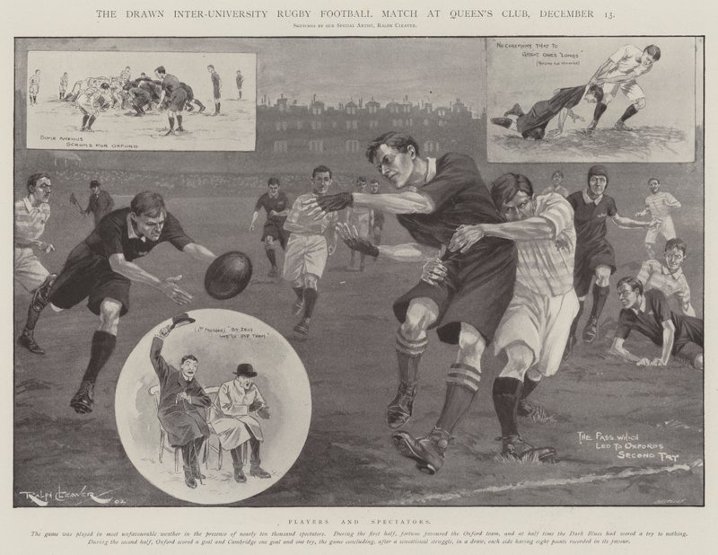The Drawn Inter-University Rugby Football Match at Queen