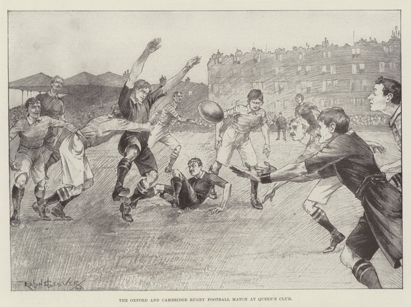 The Oxford and Cambridge Rugby Football Match at Queen