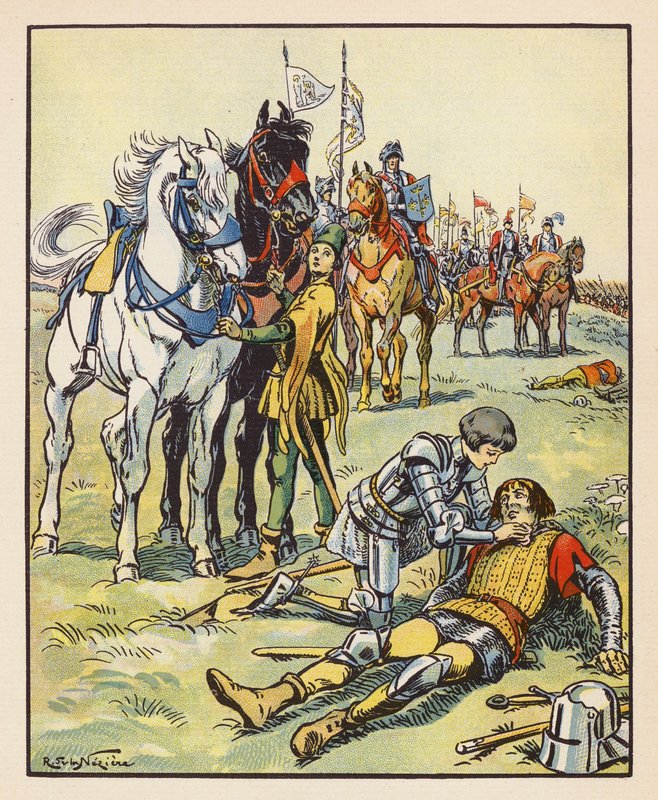 Jeanne Cares for an English Wounded After the Battle of Patay by Raymond de la Neziere