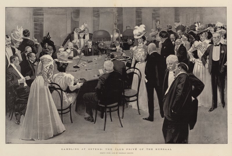 Gambling at Ostend, the Club Prive of the Kursaal by Reginald Thomas Cleaver
