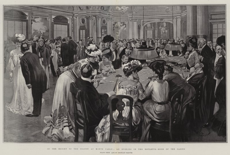 In the Height of the Season at Monte Carlo, an Evening in the Roulette-Room of the Casino by Reginald Thomas Cleaver