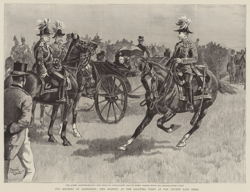 Queen Victoria at the saluting point at the review last week by Reginald Thomas Cleaver
