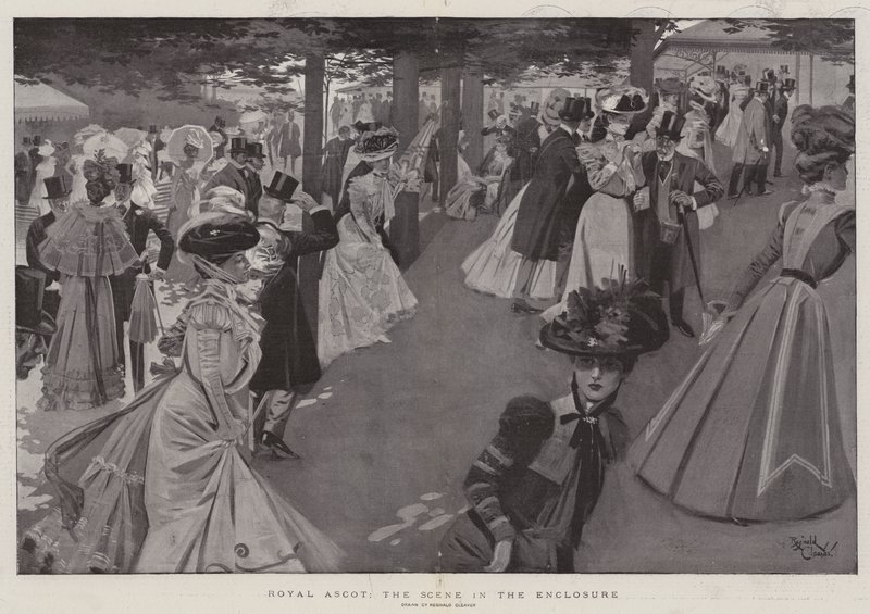 Royal Ascot, the Scene in the Enclosure by Reginald Thomas Cleaver