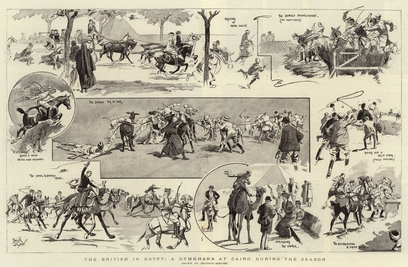 The British in Egypt, A Gymkhana at Cairo during the Season by Reginald Thomas Cleaver