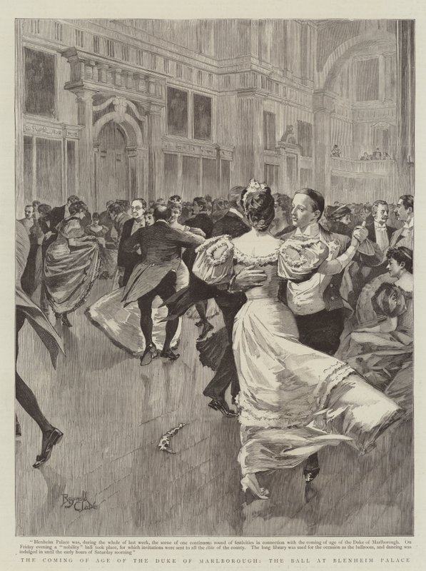 The Coming of Age of the Duke of Marlborough, the Ball at Blenheim Palace by Reginald Thomas Cleaver