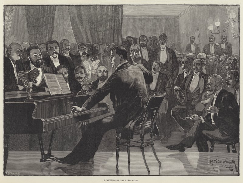 A Meeting of the Lyric Club by Richard Caton Woodville junior