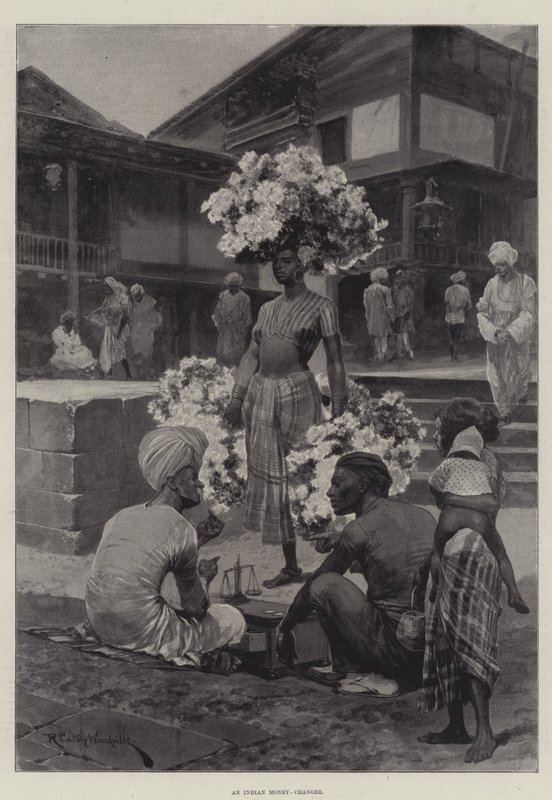 An Indian Money-Changer by Richard Caton Woodville junior