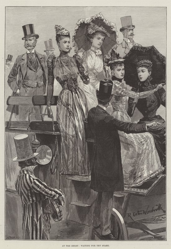 At the Derby, waiting for the Start by Richard Caton Woodville junior
